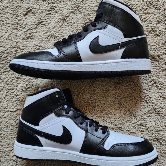 Wmns Air Jordan 1 Mid Panda Pre-Owned Sz 12 - Picture 3 of 8